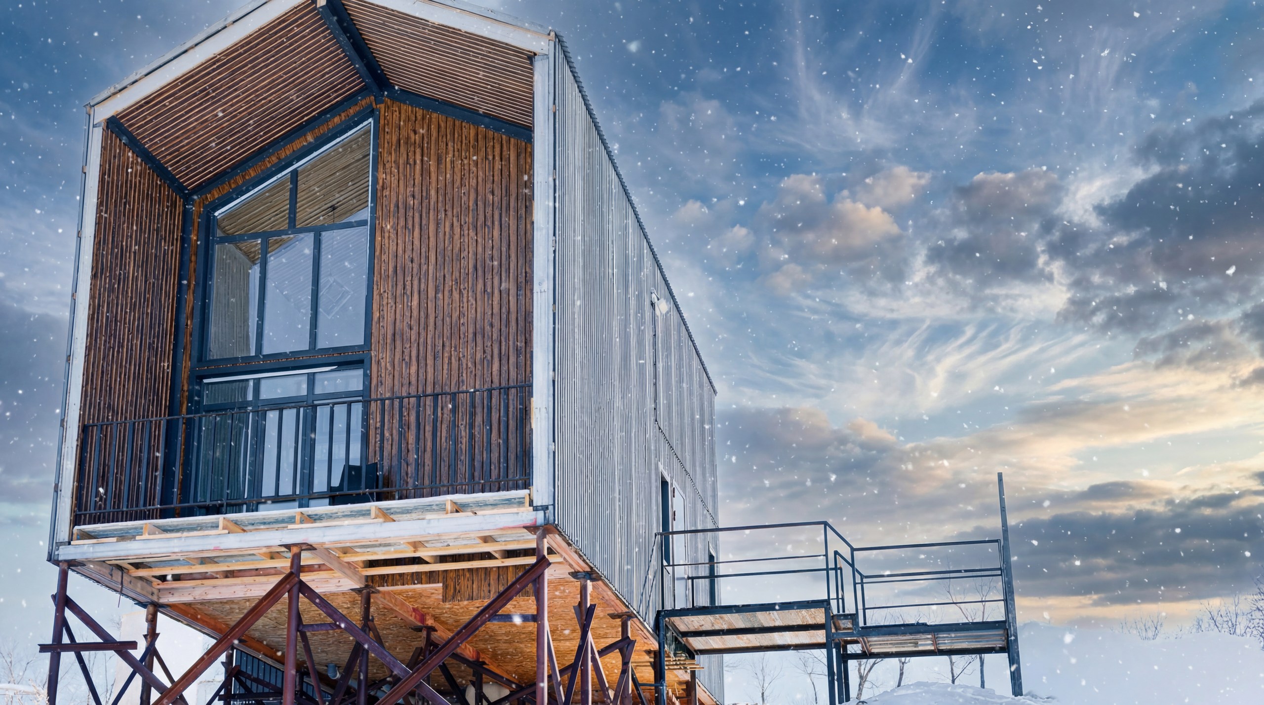 Вилла №3 - терраса на закате